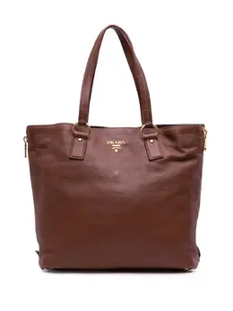 Prada Pre-Owned: Коричневая сумка-шоппер 