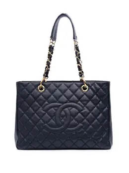CHANEL Pre-Owned: Голубая сумка-шоппер 