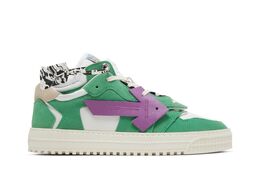 Off-White: Зелёные кроссовки  Off Court