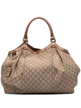 Gucci Pre-Owned: Коричневая сумка-шоппер 
