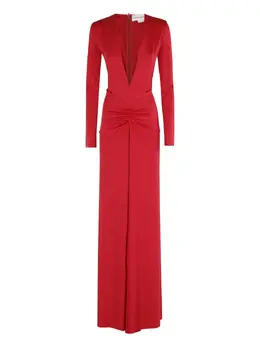 Victoria Victoria Beckham: Платье с v-образным вырезом 