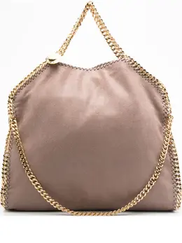 Stella McCartney: Бежевая сумка-шоппер  Falabella