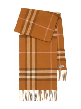 Burberry: Оранжевый шарф 