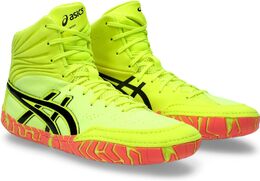 Asics: Жёлтые кроссовки 