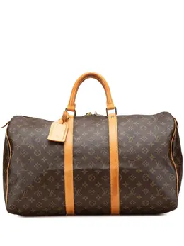 Louis Vuitton Pre-Owned: Коричневая дорожная сумка 