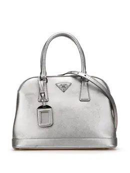 Prada Pre-Owned: Серебристая сумка 