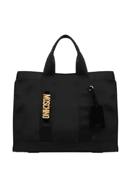 Moschino: Чёрная сумка-шоппер 