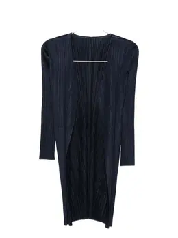 Pleats Please Issey Miyake: Синий кардиган 