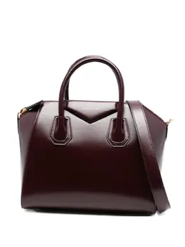 Givenchy: Бордовая сумка-шоппер  Antigona