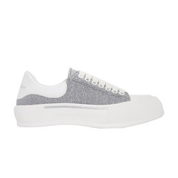 Alexander McQueen: Серебристые кроссовки  Deck Plimsoll