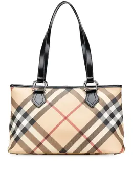 Burberry Pre-Owned: Коричневая сумка-шоппер 