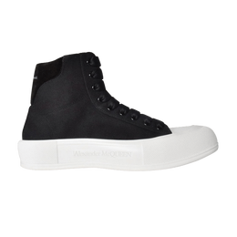 Alexander McQueen: Чёрные кроссовки  Deck Plimsoll