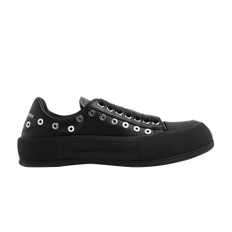 Alexander McQueen: Чёрные кроссовки  Deck Plimsoll