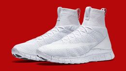 Nike: Белые кроссовки  Free Flyknit Mercurial
