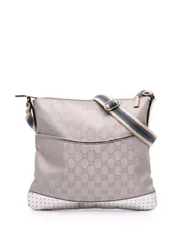 Gucci Pre-Owned: Серебристая сумка через плечо 