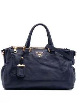Prada Pre-Owned: Голубая сумка-шоппер 