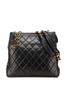 CHANEL Pre-Owned: Чёрная сумка-шоппер 
