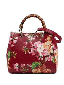 Gucci Pre-Owned: Сумка-шоппер с растительным принтом 