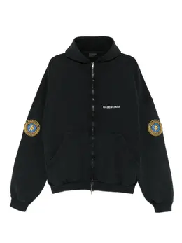 Balenciaga: Чёрная толстовка  Uniform