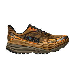 HOKA: Коричневые кроссовки 