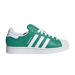 Adidas: Зелёные кроссовки  Superstar