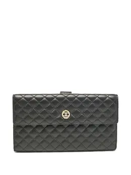 CHANEL Pre-Owned: Чёрный кошелёк 