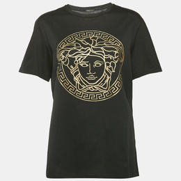 Versace: Чёрная футболка  Medusa