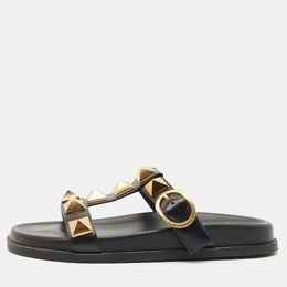 Valentino: Чёрные сандалии  Roman Stud