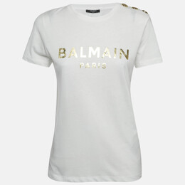 Balmain: Белая футболка 