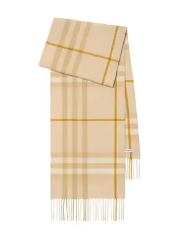 Burberry: Бежевый шарф 