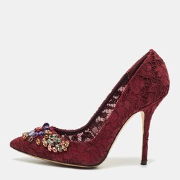 Dolce & Gabbana: Бордовые туфли 