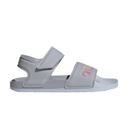 Adidas: Серебристые кроссовки  Adilette