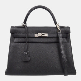 Hermes: Чёрная сумка  Kelly 32