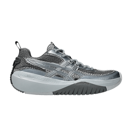 Asics: Серебристые кроссовки 