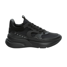 Alexander McQueen: Чёрные кроссовки  Oversized Runner
