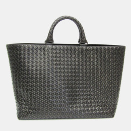 Bottega Veneta: Чёрная сумка  Intrecciato
