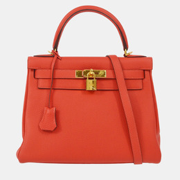 Hermes: Красная сумка  Kelly 28