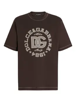 Dolce & Gabbana: Коричневая футболка  T