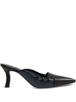 Manolo Blahnik: Синие сабо 