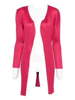 Pleats Please Issey Miyake: Красный кардиган 