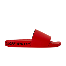 Off-White: Красные шлёпанцы  Industrial Belt