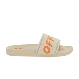 Off-White: Бежевые шлёпанцы 