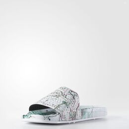 Adidas: Белые шлёпанцы  Adilette