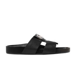 Christian Louboutin: Чёрные шлёпанцы 