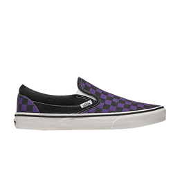 Vans: Фиолетовые мокасины  Classic Slip On Checkerboard