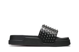 Christian Louboutin: Чёрные шлёпанцы 