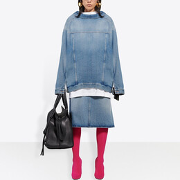 Balenciaga: Джинсовое платье 