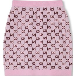 Gucci: Розовая юбка 
