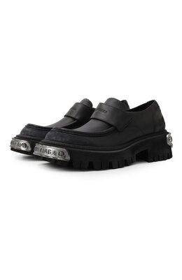Balenciaga: Чёрные туфли  Tractor