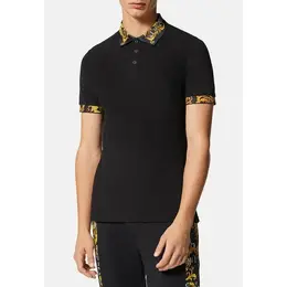 Versace Jeans Couture: Чёрное поло 